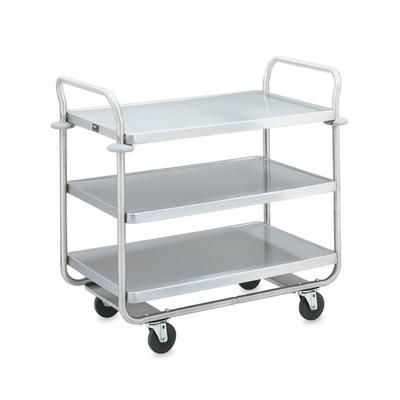 Vollrath 97168 3 Level Stainless Utility Cart w/ 500 lb Capacity, Raised Ledges, 3 Shelves, Silver