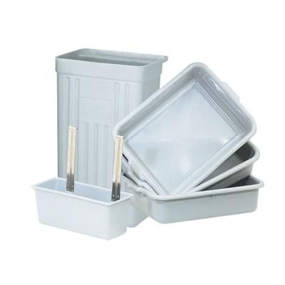 Vollrath 97286 Bus Box Kit - 1 Refuse Bin, 1 Silver Bin, 1 Bus Boxes, Gray