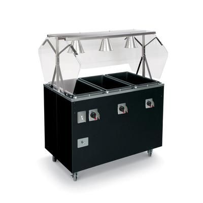 Vollrath T38727464 46" Hot Food Table w/ 3 Wells & Enclosed Base, 120/208 240v/1ph, Gray