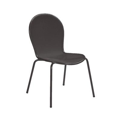 emu E111 (24) Ronda Indoor/Outdoor Stackable Side Chair - Steel, Black, Antique Black, E Coated Steel