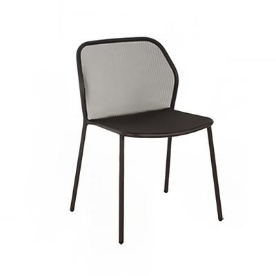 emu E521 (73) Darwin Indoor/Outdoor Stackable Side Chair - Steel, Gray, Steel Frame, Cement