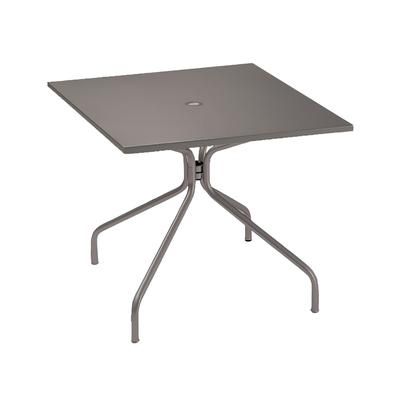 emu E824 (41) 36" Square Indoor/Outdoor Table w/ Umbrella Hole - Steel, Antique Bronze