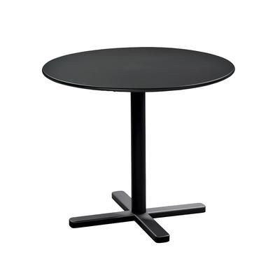 emu E849 (24) 32" Round Outdoor Dining Height Table - Steel, Black, 32" Diameter