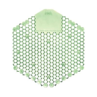 Royal Industries URNSCRN3WDSMELON Splash-Proof Urinal Screen - Green, Cucumber Melon, Case of 10