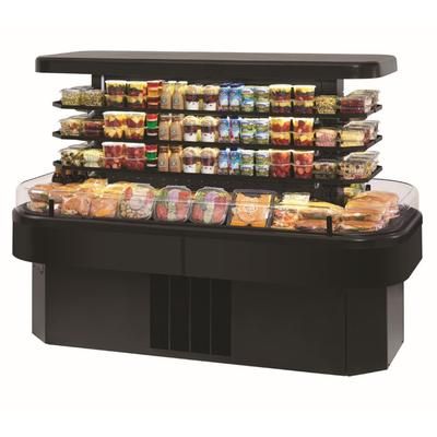 Federal EIMSS60SC-3 60" Horizontal Island Open Air Cooler w/ 4 Levels, 208-240v/1ph, Self-Serve, Black