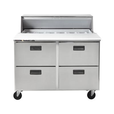 Centerline by Traulsen CLPT-4818-DW 48" Centerline Mega Top Sandwich/Salad Prep Table w/ Refrigerated Base, 115v, 4 Drawers, (18) 1/6 Size Pans, Stainless Steel