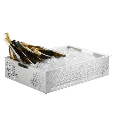 Rosseto SM264 Rectangular Ice Housing - 26 1/2"L x 18 1/2"W x 7"H, Stainless Steel