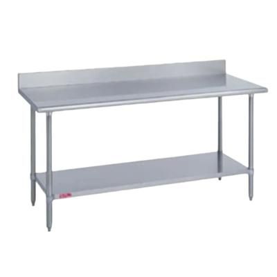 Duke 316-2448-5R 48" 16 ga Work Table w/ Undershelf & 300 Series Stainless Steel Top, 5" Backsplash
