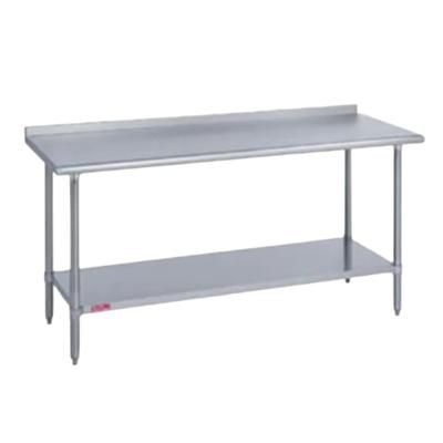 Duke 316-3648-2R 48" 16 ga Work Table w/ Undershelf & 300 Series Stainless Steel Top, 1 1/8" Backsplash