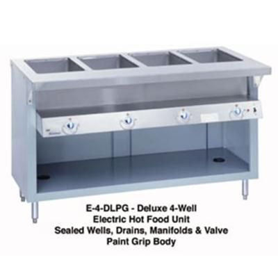 Duke E-5-DLSS 208/1 74" Hot Food Table w/ 5 Wells & Cutting Board, 208v/1ph, Silver