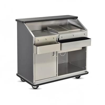 FWE CB-4 L4 48"L Conventional Portable Bar, Stainless Interior, Harvest Maple, Brown