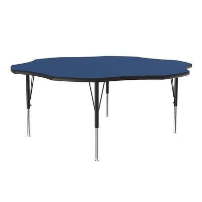 Correll A60-FLR-37-09-09 48" Flower Shape Table w/ 1 1/4" High Pressure Top, Blue