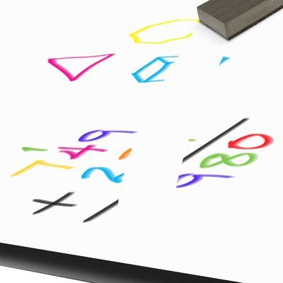 Correll CT3048DE-80-09 30" x 48" Rectangular Dry Erase Markerboard Table Top, White, 1.25 in