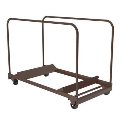 Correll T6060-01 Table Truck w/ 10 Folding Table Capacity, Steel, Brown
