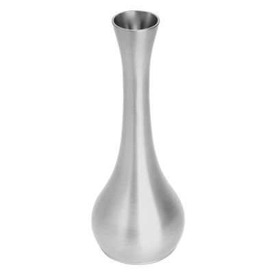 Tablecraft 269 7" Metal Flower Vase, Silver