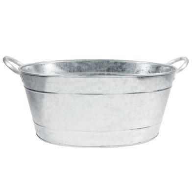 Tablecraft BT1914 5 1/2 gal Oval Cooling Tub - 19"L x 14"W x 9"H, Stainless Steel