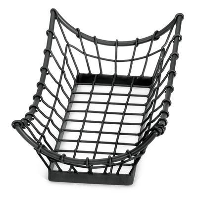Tablecraft GM1608 Rectangular Grand Master Collection Basket, 15 L x 8 W x 4 1/2"H, Black Metal