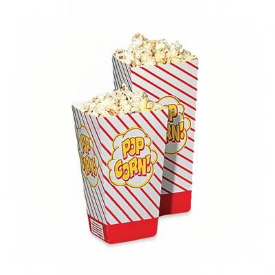 Gold Medal 2058 1 3/4 oz Large Scoop Disposable Popcorn Boxes, 500/Case, 1.75 Ounce, Multi-Colored