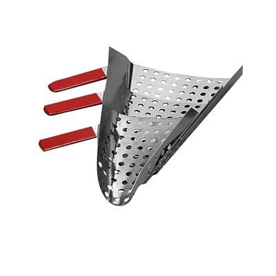Gold Medal 2109 Jumbo Left Handed Perforated Jet Scoop, Aluminum, Silver