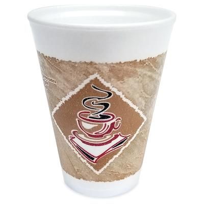 Gold Medal 7038 12 oz Insulated Disposable Coffee Cups, 1,000/Case, Brown
