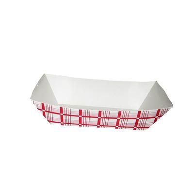 Gold Medal 9103 Disposable Food Tray, Red & White, 500/Case