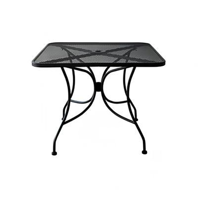 Oak Street OD3636-STD 36" Square Diamondback Indoor/Outdoor Table w/ Umbrella Hole - Steel, Black