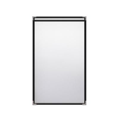 Risch TES8.5X14 DS 04 MF CRN-D Single Pocket Vinyl Menu Cover, 8 1/2"W x 14"H, Black Leatherette