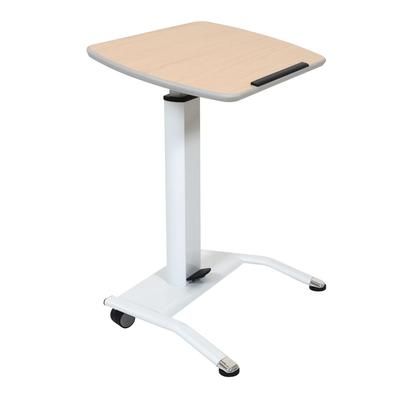 Luxor LX-PNADJ-WH 25 1/2" Adjustable Mobile Lectern - Steel Frame, White