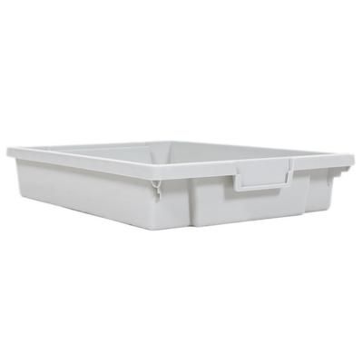 Luxor MBS-BIN-8S 6" Stackable Storage Bins for MBS Storage Units - Polypropylene, Gray
