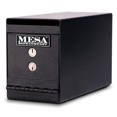 Mesa MUC2K .2 cu ft Under Desk Safe w/ Deposit Slot & Key Lock, Dual Key Lock, Hammered Grey