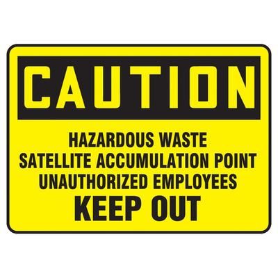 Accuform Signs MCHL645VA OSHA "HAZARDOUS WASTE" Sign - 7" x 10", Aluminum, Yellow