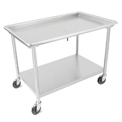 John Boos DST6-3037SSW-C-X Mobile Sorting Table w/ 3" Raised Edge - 36 7/8"W x 30 3/8"D, Stainless Steel
