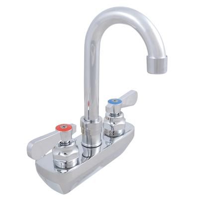 John Boos PBF-SEF3GLF Splash Mount Faucet - 3 1/2" Gooseneck Spout, 4" Centers, Lead Free