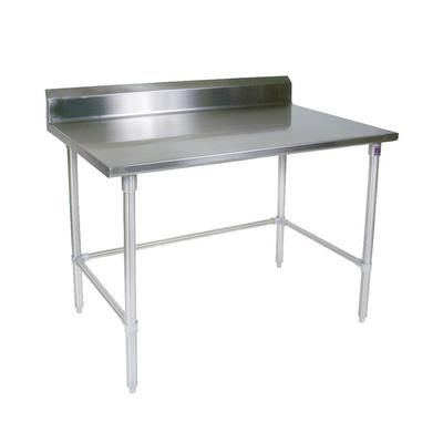 John Boos ST4R5-2460SBK 60" 14 ga Work Table w/ Open Base & 300 Series Stainless Steel Top, 5" Backsplash