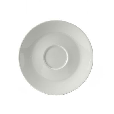 Tuxton BPE-0631 6 3/8" Round DuraTuxÂ© Cappuccino Saucer - China, Porcelain White