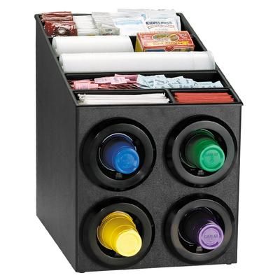 Dispense-Rite STL-SL-2X2BT Cup Dispenser, Cabinet, 10 Compartment, All Cup Types, Black