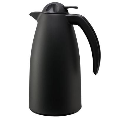 Service Ideas ALPH10WH 1 liter Vacuum Carafe w/ Push Button Lid & Glass Liner - Plastic, White