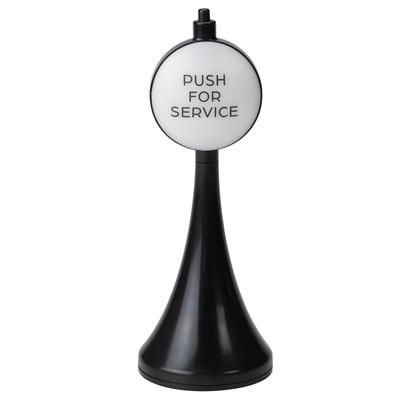 Service Ideas PFSBLK Tabletop Service Light w/ Push Button - Plastic, Black