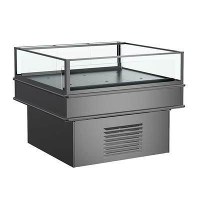 Structural Concepts MI46R 74 1/8" Oasis Horizontal Island Open Air Cooler w/ 1 Level, 208-240v, Black