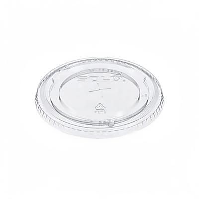 Dart 626TS Lid w/ Straw Slot for Plastic Cups - 4"Round, PET, Clear, Case of 1000