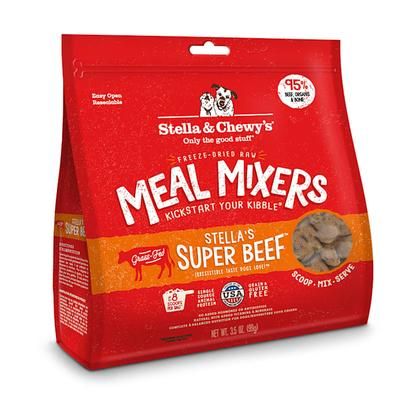 Freeze Dried Raw Super Beef Meal Mixer High Protein Dry Dog Food Topper, 3.5 oz.