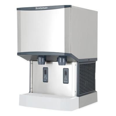 Scotsman HID540AWX-1 500 lb Wall-Mount Water & Nugget Ice Dispenser for Commercial Ice Machines - 40 lb Storage, Cup Fill, Touch-Free Dispense, 115v, 40 lb Bin, Stainless Steel