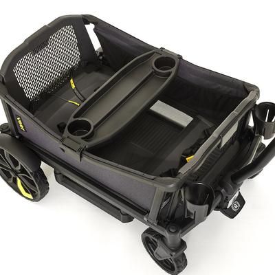 Veer All-Terrain Cruiser XL (4 Seater) Stroller Wagon + Basket Bundle - Grey