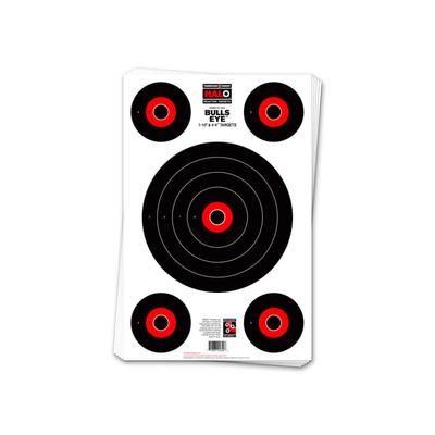 Thompson Target HALO Bullseye 10&4 Reactive Splatter Targets 12.5x19 50 Pack Black/Red Large 4640-50