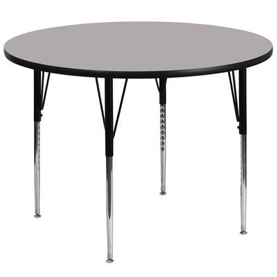 Flash Furniture XU-A42-RND-GY-H-A-GG 42" Round Activity Table - Laminate Top, Gray