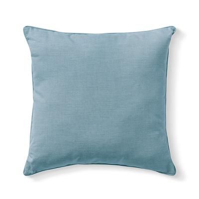 Sunbrella Piped Outdoor Pillow - 20" Square, 20" Square/Silver - Grandin Road
