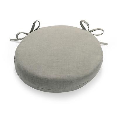 16" Sunbrella Round Seat Cushion - Knife Edge, Knife-Edge/Silver - Grandin Road
