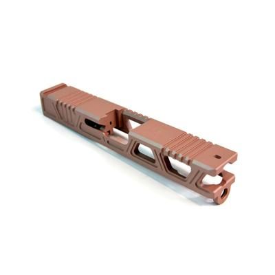 Gun Cuts Cyberpunk Slide for Glock 19 Optic Cut Rose Gold GC-G19-CYB-RGO-RMR