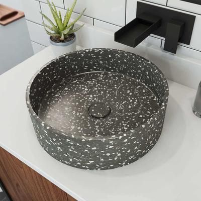 Randolph Morris Terrazzo 14 Inch Round Bathroom Sink - Gray Terrazzo RMCZZ15-GT
