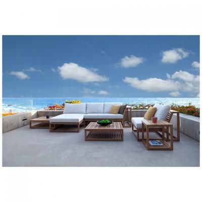 Maya 4 piece Teak Modern Outdoor Furniture Set